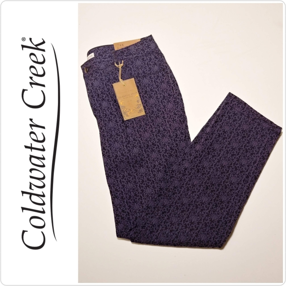 NWT Coldwater Creek Jacquard Blue Jeans